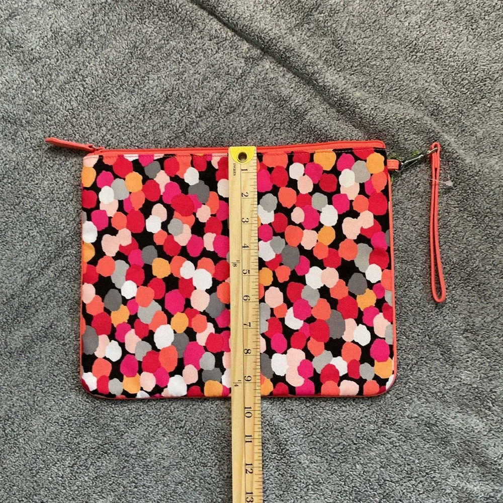 Vera Bradley Beach Pouch Pixie Confetti Pink Orange Wristlet NWT